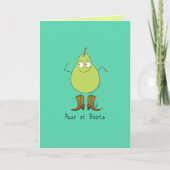 Carte Pear of Glasses - Funky Pear Pun Card (Devant)