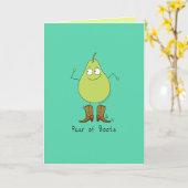 Carte Pear of Glasses - Funky Pear Pun Card (Fleur jaune)