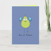 Carte Pear of Mittens - Drôle Pear Pun Card (Devant)