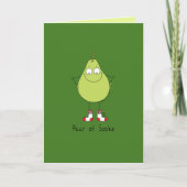 Carte Pear of Socks - Funny Pear Pun Card (Devant)