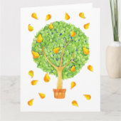 Carte Pear Tree Pears Blank Big Grey Card (Devant)