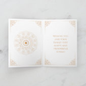 Carte Pearl et or ornement Happy Diwali (Intérieur)