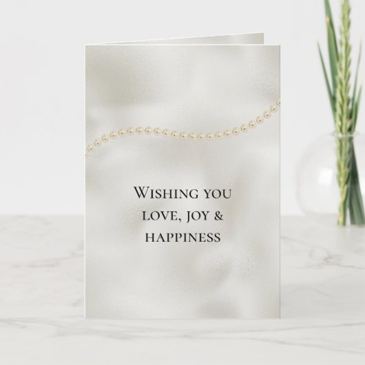 Carte Pearls White Luxe Mariage (Devant)