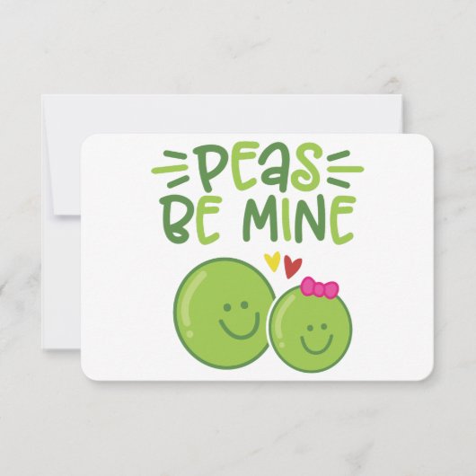 CARTE PEAS BE MINE (Devant)