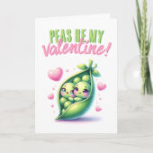 Carte Peas Be My Valentine Funny Love (Devant)