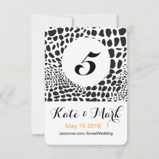 Carte Peau animale en noir et blanc