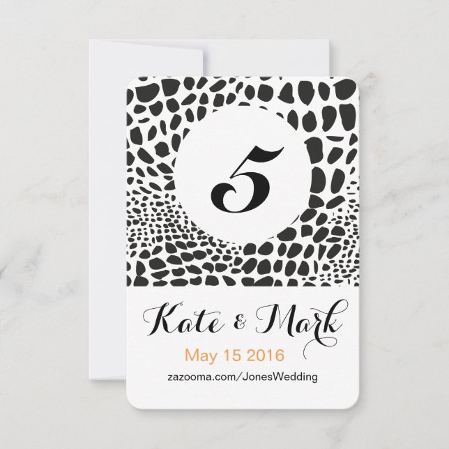 Carte Peau animale en noir et blanc (Devant)