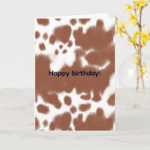 Carte Peau de vache tachetée marron (Fleur jaune)