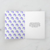 Carte Peau foncée princesse violet florale fête d'annive (Intérieur)