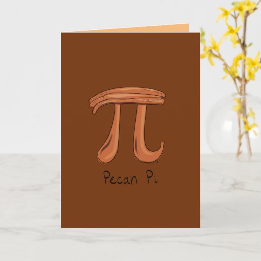 Carte Pecan Pi - Pi Day Math Grey Card (Fleur jaune)