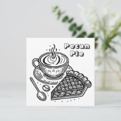 Carte Pecan Pie et Café | Couleur (Debout devant)