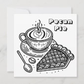 Carte Pecan Pie et Café | Couleur (Devant)