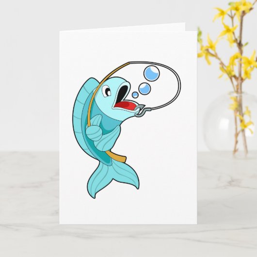 Carte Pêche à la canne à pêche (Fleur jaune)