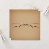 Carte Pêche à la mouche Antique Art Pêche Poteaux Vintag (Devant/Arrière en situation)