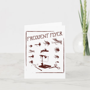 Carte Pêche à la mouche Tying Funny Pêcheur Père Noël