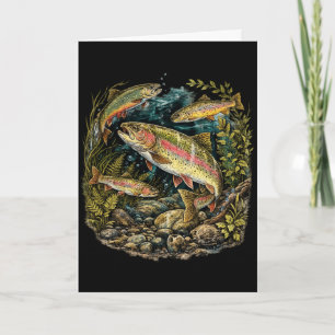 Carte Pêche à la truite Pêche à la truite vintage Pêche