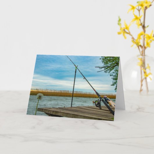 Carte Pêche À La Volée. (Fleur jaune)