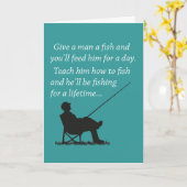 Carte Pêche à vie (Anniversaire) (Fleur jaune)