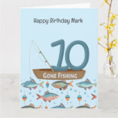 Carte Pêche Amant 10e anniversaire (Fleur jaune)