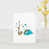 Carte Pêche amusante (Fleur jaune)