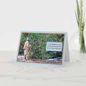 CARTE PÊCHE/ANNIVERSAIRE/PÊCHEUR SUR LA RIVIÈRE BA (Devant)