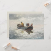 Carte Pêche au crabe (par Winslow Homer) (Devant/Arrière en situation)