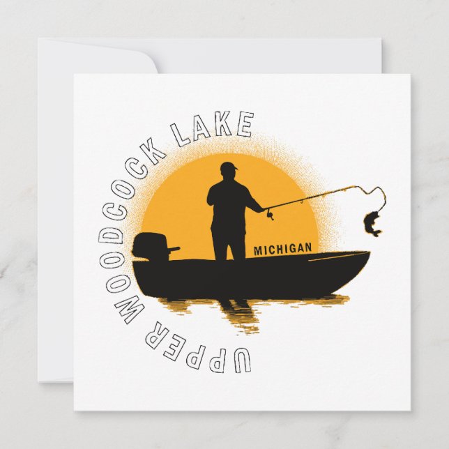 Carte Pêche au lac Michigan (Devant)