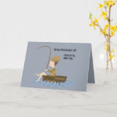 Carte Pêche Blue Funny Désolé Manqué Votre Devis D'Appel (Fleur jaune)