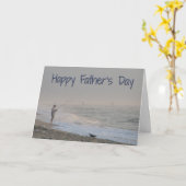 Carte Pêche de plage de fête des pères (Fleur jaune)