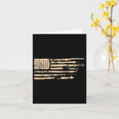 Carte Pêche Drapeau Américain Usa Pêche Vintage Fisherma (Fleur jaune)