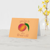 Carte Pêche d'un ami (Fleur jaune)
