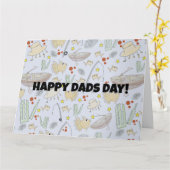 Carte Pêche et cricket pour la fête des pères (Fleur jaune)