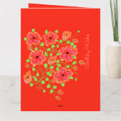 Carte Pêche et rose (Dos)