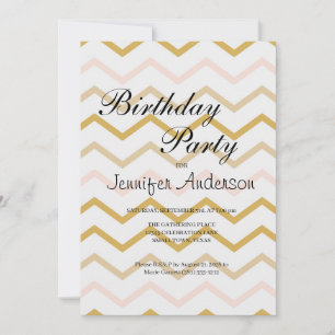 Carte Pêche Pastel et Zig Zag Or