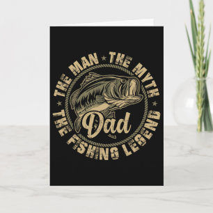 Carte Pêche pour papa Fête des pères Cadeau de pêche pou