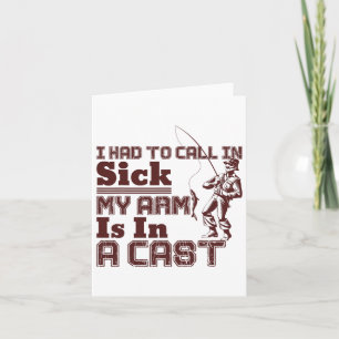 Carte Pêche Que J'Ai Dû Appeler En Malade Mon Bras Est D