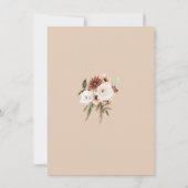 Carte Pêche rustique Green Floral Wedding Enregistrer la (Dos)