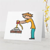 Carte Pêche sur aimant (Fleur jaune)