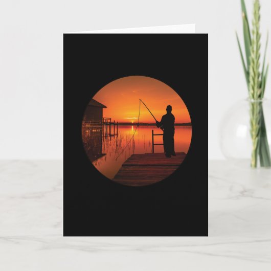 Carte Pêche Vintage Pêcheur Vintage (Devant)