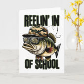 Carte Pêcher 100 jours d'école à la pêche (Fleur jaune)