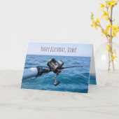 Carte Pêcher la bobine sur l'eau Anniversaire (Fleur jaune)