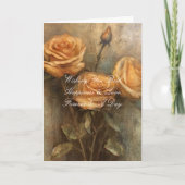 Carte Pêcher Rose Romantique Mariage Floral (Devant)