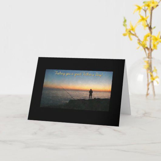 Carte Pêcher votre Fête des pères (Fleur jaune)