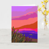 Carte Pêcheur à Dawn (Fleur jaune)