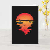 Carte Pêcheur à la ligne cadeau drôle pour pêcheur (Fleur jaune)