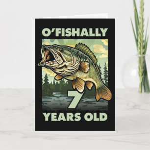 Carte Pêcheur de 7 ans O'fishally 7 Pêche 7ème anniversa