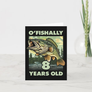 Carte Pêcheur de 8 ans O'Fisherman 8 Pêche 8e Birt