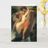 Carte Pêcheur et sirène (Fleur jaune)