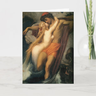 Carte Pêcheur et sirène
