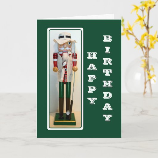 Carte Pêcheur Nutcracker Joyeux anniversaire (Fleur jaune)